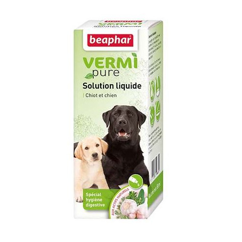 BEAPHAR VERMIpure, solution aux plantes pour chien - 50 ml