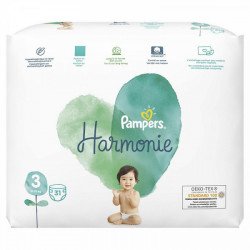 PAMPERS COUCHES HARMONIE Taille 3 (6 à 10kg) - 31 Changes
