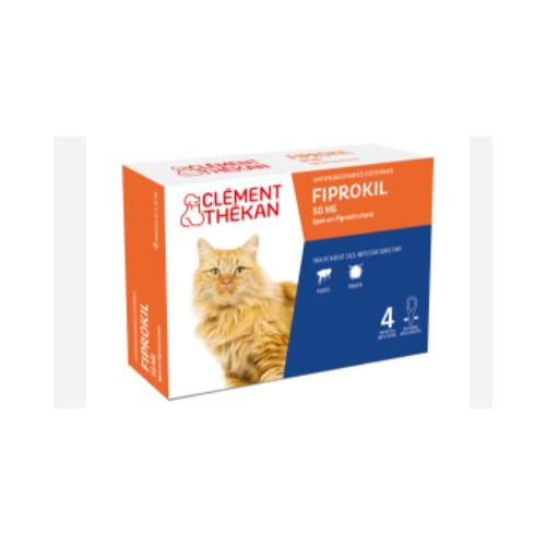 CLEMENT THEKAN FIPROKIL 50mg CHAT- 4 Pipettes