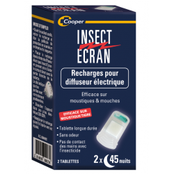COOPER INSECT ECRAN RECHARGES DIFFUSEUR ELECTRIQUE - 2 Tablettes