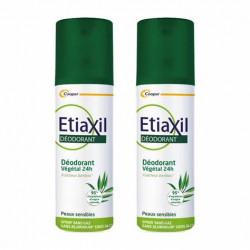ETIAXIL DEODORANT Végétal 24h Peaux Sensibles - Spray Lot de