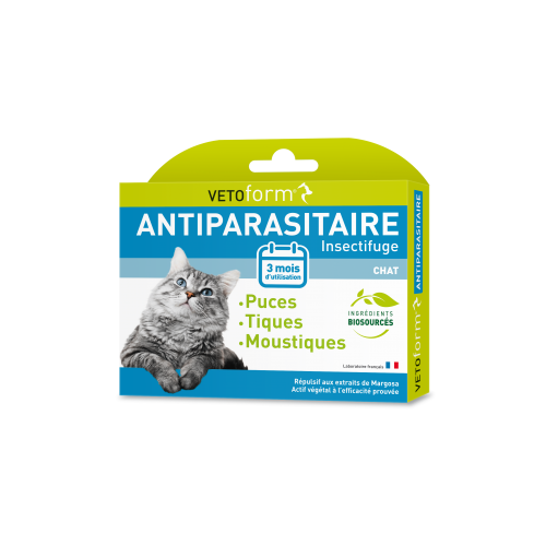 VETOFORM ANTIPARASITAIRE INSECTIFUGE CHAT - 3 Pipettes