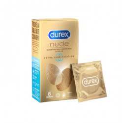 DUREX PRESERVATIF NUDE EXTRA LUBRIFICATION - 8 Preservatifs