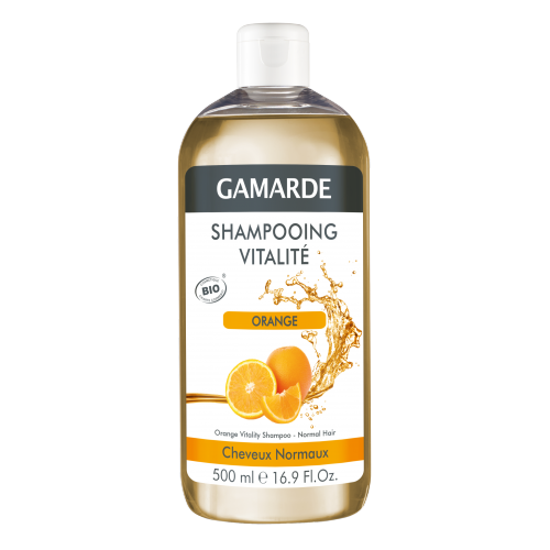 Gamarde Shampooing Vitalité Orange Cheveux Normaux Bio 500 ml