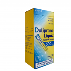 DOLIPRANE LIQUIZ Paracetamol 500mg - Suspension buvable 12