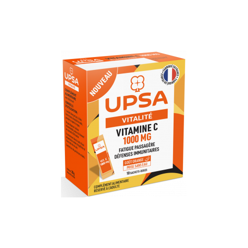 UPSA Vitamine C 1000mg Goût Orange - 10 Sachets