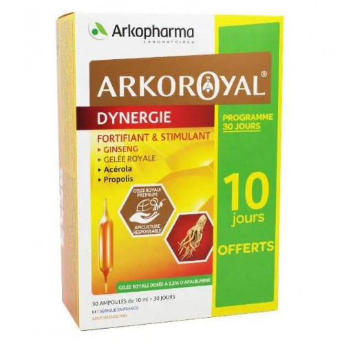 ARKOPHARMA ARKOROYAL DYNERGIE - 30 Ampoules