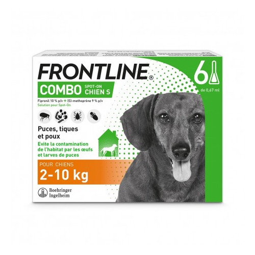 FRONTLINE COMBO SPOT-ON CHIEN S (2-10kg) - 6 pipettes