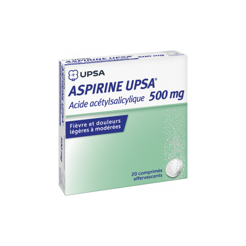 ASPIRINE UPSA 500 mg - 20 Comprimés Effervescents