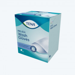 TENA Proskin Wash Gloves Usage Unique - 50 Gants