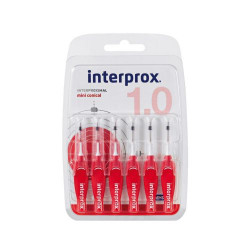 INTERPROX Interproximal MINI CONIQUE 1.0 Rouge - 6 Brossettes