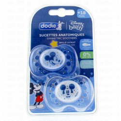 DODIE SUCETTES ANATOMIQUES NUIT N°A75 +18 Mois - Mickey Duo