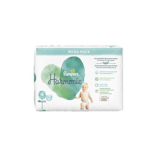 Couche pampers Harmonie taille 4 (9-14kg) 108 couches