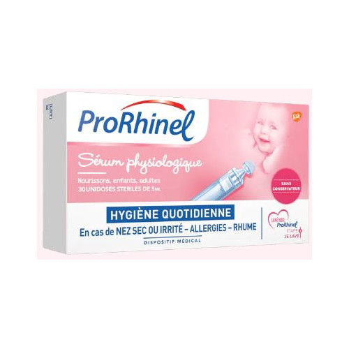 PRORHINEL SERUM PHYSIOLOGIQUE Hygiène Quotidienne - 30 Unidoses
