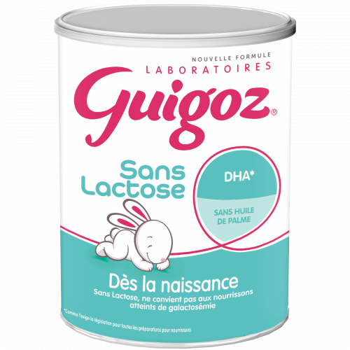 GUIGOZ Lait en Poudre DHA Dès la Naissance Sans Lactose - 400g