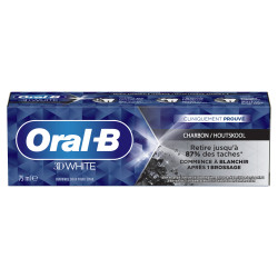 ORAL-B 3D WHITE Dentifrice Charbon - Lot de 2x75ml