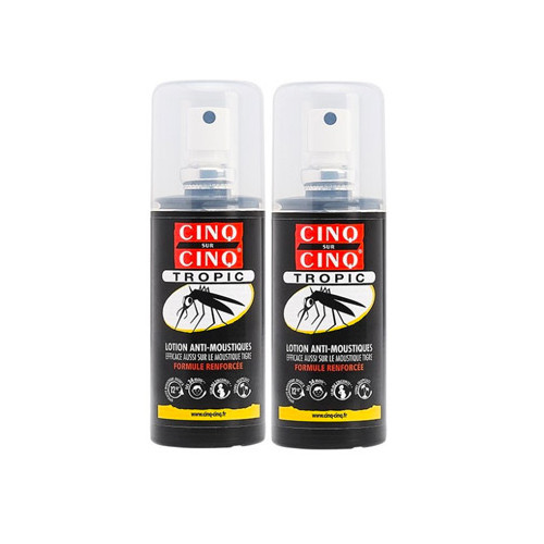 CINQ SUR CINQ Spray Tropic Anti-moustiques - Lot de 2x75ml