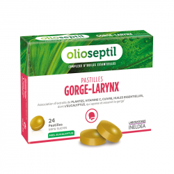 OLIOSEPTIL PASTILLES GORGE-LARYNX Honey Plants - 24 Pastilles