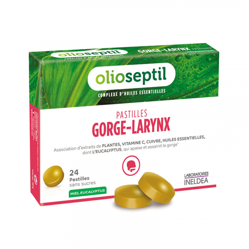OLIOSEPTIL PASTILLES GORGE-LARYNX Miel Plantes - 24 Pastilles