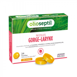 OLIOSEPTIL PASTILLES GORGE-LARYNX Miel Citron - 24 Pastilles