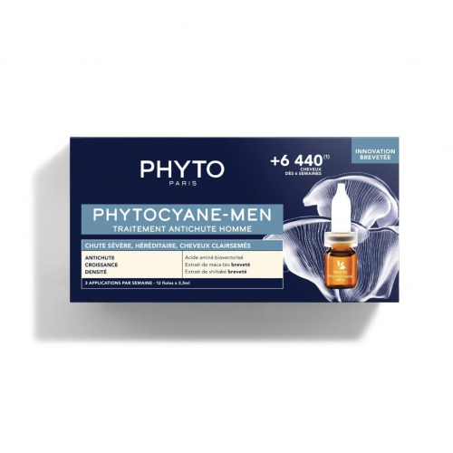 PHYTO PHYTOCYANE Traitement Antichute Homme - 12 Fioles x 3.5ml