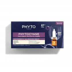 PHYTO PHYTOCYANE Traitement Antichute Femme - 12 Fioles x 3.5ml