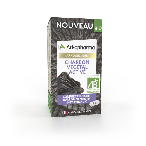 ARKOGÉLULES Charbon Végétal Actif - 40 Gélules