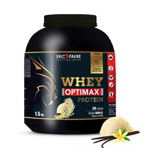 ERIC FAVRE Whey Optimax Protein Goût Vanille - 50 Shakers