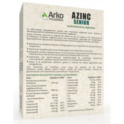 ARKOPHARMA - AZINC Senior Multivitamines Végétales - 60 Gélules