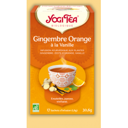 YOGI TEA - Thé Gingembre Orange à la Vanille - 17 Sachets