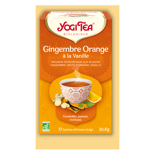 YOGI TEA - Thé Gingembre Orange à la Vanille - 17 Sachets