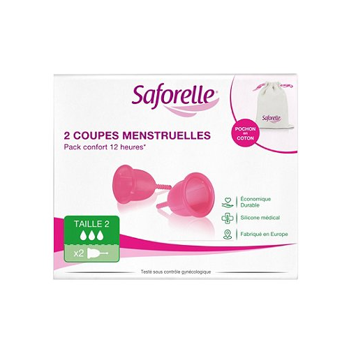 SAFORELLE - 2 Coupes Menstruelles - Taille 2