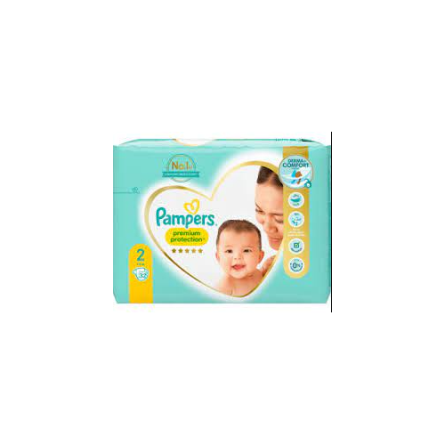 Pampers Premium Protection Taille 2 (4-8kg) 30 couches