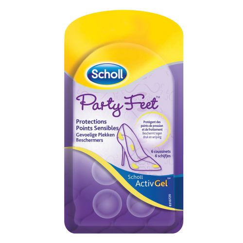 SCHOLL PARTY FEET ACTIVGEL Protections Points Sensibles - 6 Coussinets