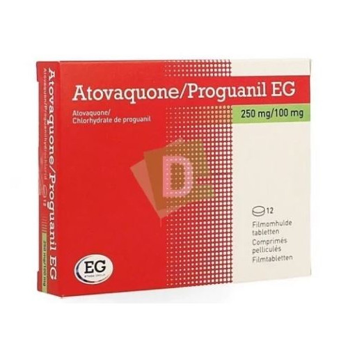 ATOVAQUONE/PROGUANIL EG 250 mg/100 mg - 12 Comprimés