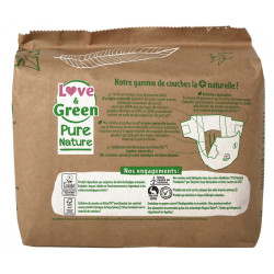 copy of LOVE & GREEN PURE NATURE COUCHE ÉCOLOGIQUES TAILLE 1