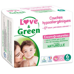 LOVE & GREEN Couches Écologiques Taille 6 Extra Large +15kg -