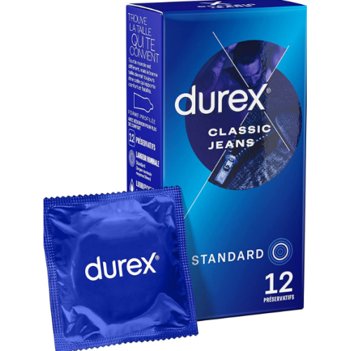 DUREX CLASSIC JEANS Taille Standard Confort et Confiance - 12