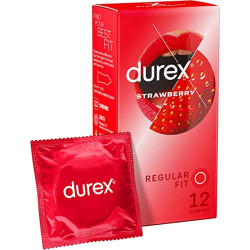 DUREX STANDARD Sexy Fraise 12 Preservatifs