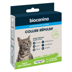 BIOCANINA ANTIPARASITAIRE Collier Répulsif Chats - 1 Collier