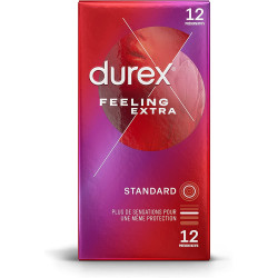 DUREX FEELING EXTRA Taille Standard - 12 Préservatifs