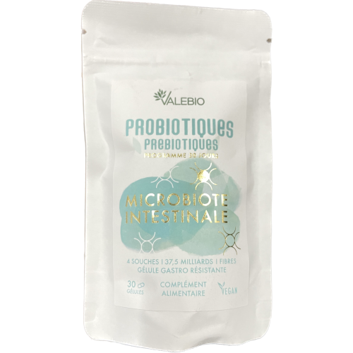 VALEBIO Probiotique et Prébiotiques - 30 Gélules
