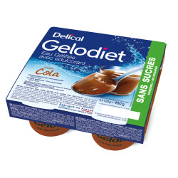 GELODIET EAU GELIFIEE Saveur Cola - 4 Pots de 120g