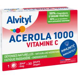 ALVITYL Acérola 1000 Vitamine C Gout Cerise - 30 Comprimés A Croquer