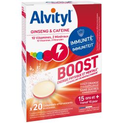 ALVITYL IMMUNITE Boost Ginseng & Caféine - 20 Comprimés