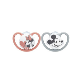 NUK SPACE Sucettes Mickey Mouse Disney 0-6 Mois - 2 Sucettes