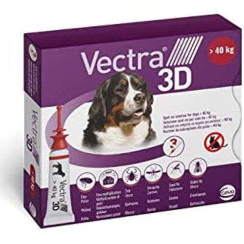 VECTRA 3D Solution Spot-On Chiens ( Plus de 40kg ) - 3 Pipettes