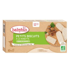 BABYBIO PETITS BISCUITS Noisette + 12 Mois - 10 Biscuits