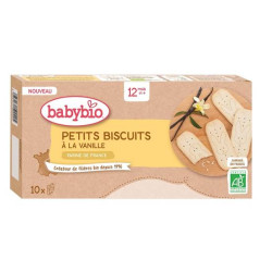 BABYBIO PETITS BISCUITS Vanille + 12 Mois - 10 Biscuits
