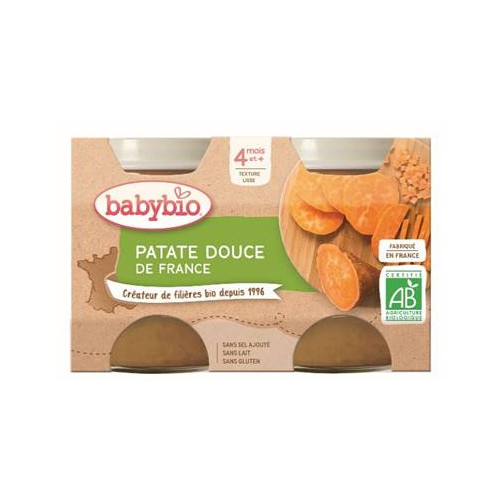 BABYBIO PETITS POTS LÉGUMES Patate Douce + 4 Mois - 2x130g